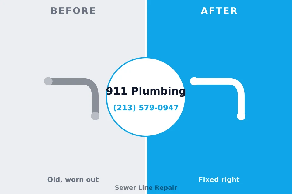 Before and after: plumbing company Lansing, KS